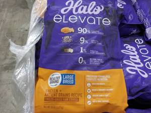 lot 262 image: 20 lb. bag Halo Elevate Large Breed Dog Food