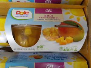 lot 292 image: 12 x 4 packs Dole Mango in a Mango Flavored Gel