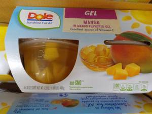 lot 296 image: 12 x 4 packs Dole Mango in a Mango Flavored Gel