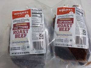lot 342 image: E 2 x 32 oz Hormel Top Round Roast Frozen Beef
