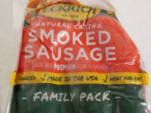 lot 365 image: A Eckrich Frozen Smoked Sausage Family Pack