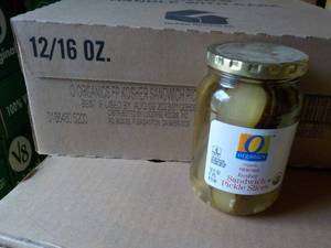 lot 369 image: 12 x 16 oz Jars Kosher Pickle Sandwich Slices Best by 08092023