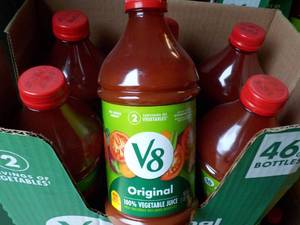 lot 376 image: 6 x 46 oz Bottles V8  Original...