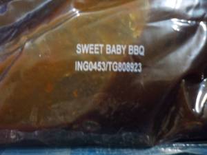 lot 389 image: Case of 8 x 96 oz bags Sweet Baby BBQ Refrigerated Sauce