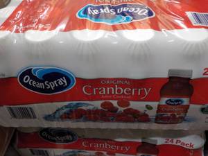 lot 393 image: 24 pack Ocean Spray Cranberry...