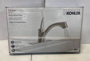 Kohler R26373-VS Cruce 1-Handle Pull-Out Kitchen Faucet, Stainless Steel ($100 Retail Value)