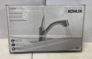 Kohler R26373-VS Cruce 1-Handle Pull-Out Kitchen Faucet, Stainless Steel ($100 Retail Value)