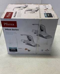 Pfister LF-142-8003 Pfirst Series 4 in. Centerset Single Handle Bathroom Faucet Combo Kit in Polished Chrome ($69 Retail Value)