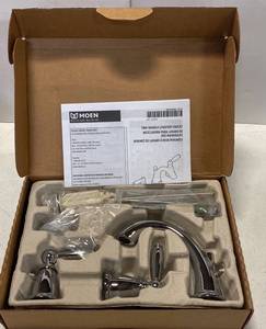 MOEN T6620 Brantford 8 in. Widespread 2-Handle High-Arc Bathroom Faucet Trim Kit in Chrome (Valve Not Included) (124 Retail Value)