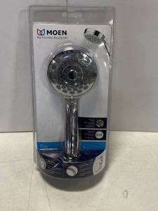 MOEN 20006 Eos 3-Spray Single Wall Mount 3.8 in. Handheld Shower Head 1.75 GPM in Chrome ($42 Retail Value)