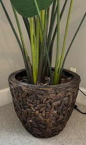 lot 85 image: 8 Foot Tall Faux Travelers Palm Tree
