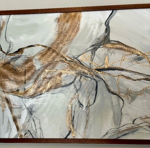 lot 88 image: Beautiful Abstract Canvas Hand Embellished Giclee