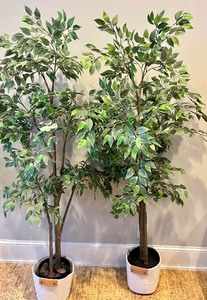 lot 77 image: Pair of Faux Decorative Trees