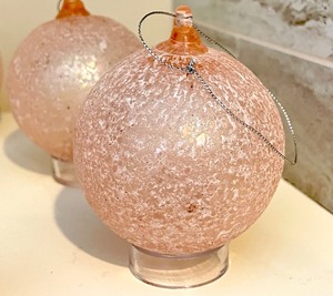 lot 69 image: (8) Decorative Pink Glass Spheres