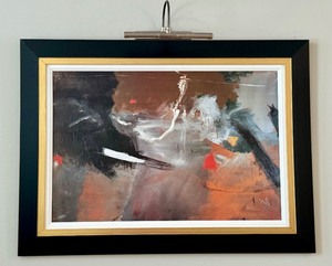 lot 26 image: Pair of Abstract Canvas Framed Prints