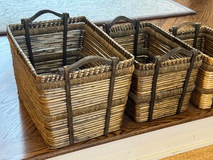 lot 27 image: Set of Three Decorative Nesting Baskets