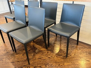 lot 13 image: Set of 6 Modern Chairs by Nuevo  Six Nuevo Dining Room Chairs