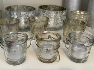 lot 58 image: Variety of Decorative Glass Candle Holders