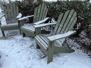 lot 191A image: Set of Four Wooden Adirondack Chairs