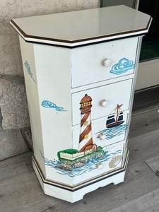 lot 193 image: Decorative Nautical Themed Petite Cabinet