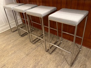 lot 149 image: Set of Four Collins Room and Board Bar Stools