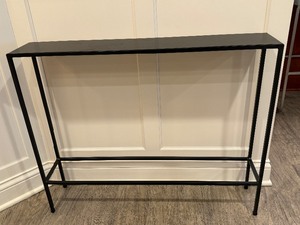 lot 140 image: Narrow, Metal Accent Table