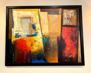 lot 144 image: Framed Abstract Textured Print