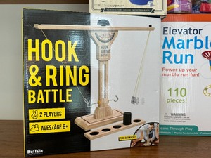 lot 134 image: Variety of Childrens Games including Elevator Marble Run, Hook and Ring Battle & More