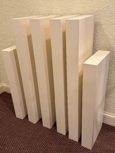 lot 271 image: Six White Floating Wooden Shelves