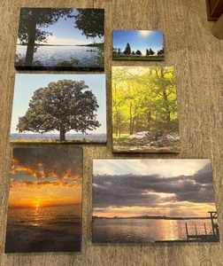 lot 265 image: Six Scenic Photographic Prints on Canvas