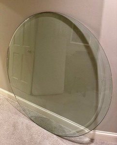 lot 266 image: Large Round Tempered Glass Piece