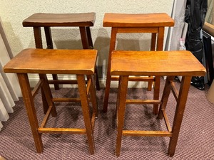 lot 269 image: Four Wooden Barstools
