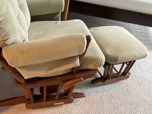 lot 250 image: Dutaiilier Gliding Chair and Ottoman
