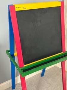 lot 251 image: Childrens Double Sided Colorful Easel