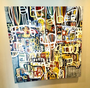 lot 242 image: Graffiti Style Print on Canvas