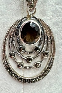 lot 219 image: Sterling Silver and Marcasite Necklace