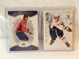 Lot of 2 Alexander Ovechkin Numbered Cards 200708 SP Authentic 15161999, 2009-10 SP 7411999