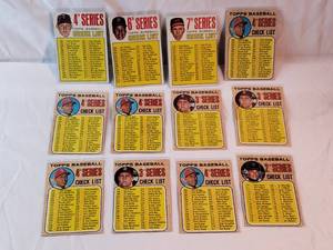Lot of 12 Vintage Check Lists