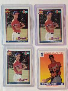 Lot of 4 Chipper Jones Rookie Cards