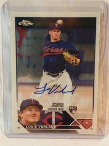 Louie Varland Rookie On Card Auto 2023 Topps Chrome No. RA-LV