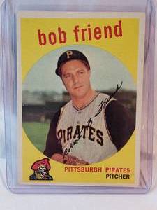 Bob Friend 1959 Topps No. 460