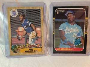 Lot of 2 Bo Jackson MLB Rookie Cards