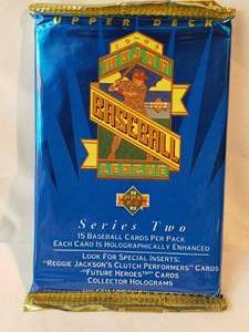 Unopened Pack 1993 Upper Deck Major League Baseball Series Two