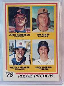 78 Rookie Pitchers Larry Andersen, Tim Jones, Mickey Mahler, Jack Morris Topps No. 703