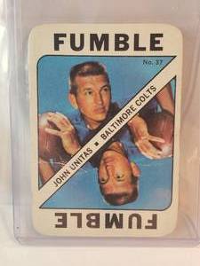 Johnny Unitas 1971 Fumble No. 37