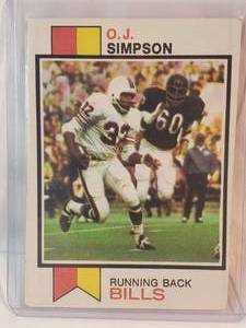 O.J. Simpson 1973 Topps No. 500