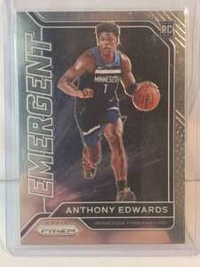 Anthony Edwards Rookie 2020-21 Panini Prizm Emergent No. 3