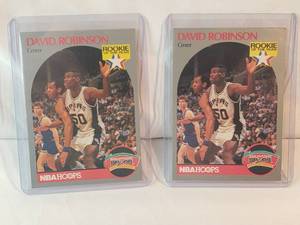 Lot of 2 David Robinson Rookie Cards 1990 NBA 270