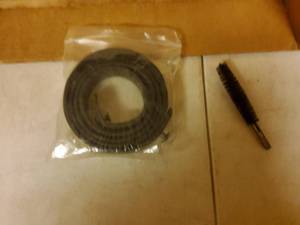 Vintage Military issue bayonet belt, and bore cleaning brush.