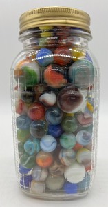 lot 12 image: Vintage Jar of Marbles #2